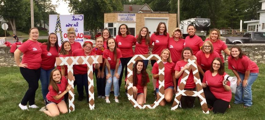 Alpha Omicron Pi group photo